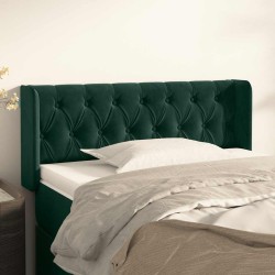 Tête de lit avec oreilles Vert foncé 103x16x78/88 cm Velours 634271634271