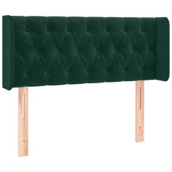 Tête de lit avec oreilles Vert foncé 103x16x78/88 cm Velours 634271634271