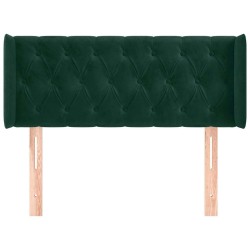 Tête de lit avec oreilles Vert foncé 103x16x78/88 cm Velours 634271634271