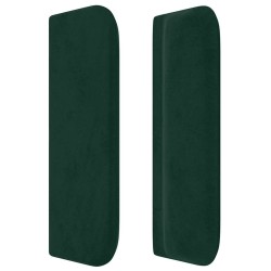 Tête de lit avec oreilles Vert foncé 103x16x78/88 cm Velours 634271634271