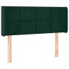 Tête de lit avec oreilles Vert foncé 103x16x78/88 cm Velours 634272634272