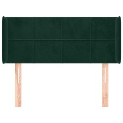 Tête de lit avec oreilles Vert foncé 103x16x78/88 cm Velours 634272634272