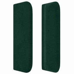 Tête de lit avec oreilles Vert foncé 103x16x78/88 cm Velours 634272634272