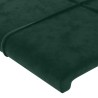 Tête de lit avec oreilles Vert foncé 103x16x78/88 cm Velours 634272634272