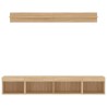 Unités murales TV avec LED 5 pcs chêne sonoma bois d'ingénierie 634275634275