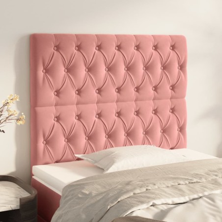 Tête de lit Rose 100x7x118/128 cm Velours 634283634283