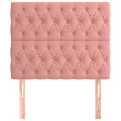Tête de lit Rose 100x7x118/128 cm Velours 634283634283