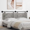 Tête de lit suspendue Avec lumière LED Gris clair Velours 634284634284