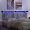 Tête de lit suspendue Avec lumière LED Gris clair Velours 634284634284