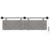 Tête de lit suspendue Avec lumière LED Gris clair Velours 634284634284