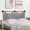 Tête de lit suspendue Avec lumière LED Gris clair Velours 634285634285