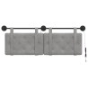 Tête de lit suspendue Avec lumière LED Gris clair Velours 634285634285