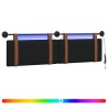 Tête de lit suspendue Avec lumière LED Noir PU antique 634288634288