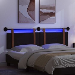 Tête de lit suspendue Avec lumière LED Noir PU antique 634288634288