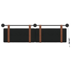 Tête de lit suspendue Avec lumière LED Noir PU antique 634288634288