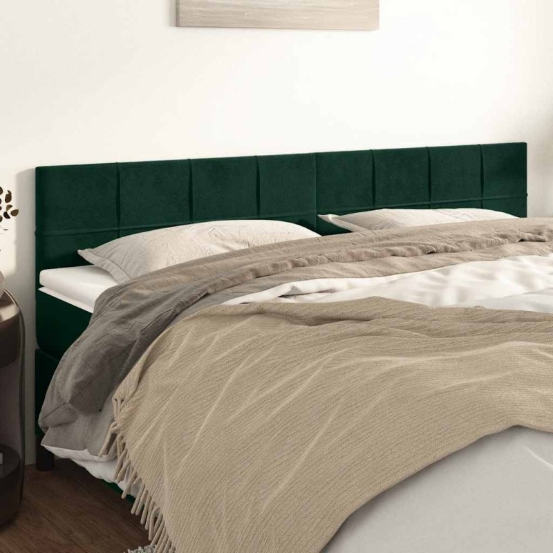 Têtes de lit Vert foncé 160x5x78/88 cm Velours 634289634289