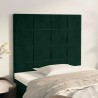 Tête de lit Vert foncé 80x5x118/128 cm Velours 634293634293