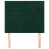 Tête de lit Vert foncé 80x5x118/128 cm Velours 634293634293