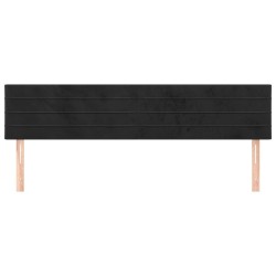 Têtes de lit Noir 200 x 5 x 78/88 cm Velours 634296634296