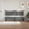 Tête de lit suspendue Avec lumière LED Gris foncé Tissu 634298634298