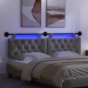 Tête de lit suspendue Avec lumière LED Gris foncé Tissu 634298634298