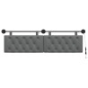 Tête de lit suspendue Avec lumière LED Gris foncé Tissu 634298634298