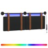 Tête de lit suspendue Avec lumière LED Noir PU antique 634301634301