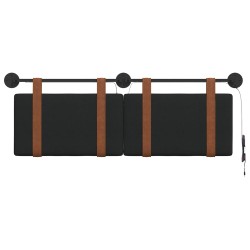 Tête de lit suspendue Avec lumière LED Noir PU antique 634301634301