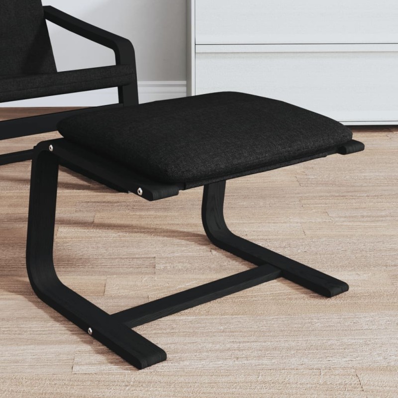 Repose-pied Noir 51x41x40 cm Tissu 634306634306