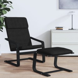 Repose-pied Noir 51x41x40 cm Tissu 634306634306