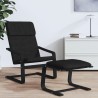 Repose-pied Noir 51x41x40 cm Tissu 634306634306