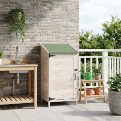 Abri de jardin Blanc 59 x 56 x 113,5 cm Bois de Sapin Massif 634310634310
