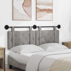 Tête de lit suspendue Gris clair Velours 634312634312