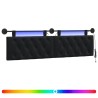Tête de lit suspendue Avec lumière LED Noir Velours 634313634313