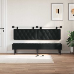 Tête de lit suspendue Avec lumière LED Noir Velours 634313634313