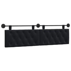 Tête de lit suspendue Avec lumière LED Noir Velours 634314634314