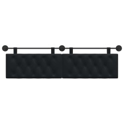 Tête de lit suspendue Avec lumière LED Noir Velours 634314634314