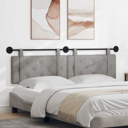 Tête de lit suspendue Gris clair Velours 634315634315