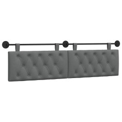 Tête de lit suspendue Gris foncé Tissu 634316634316