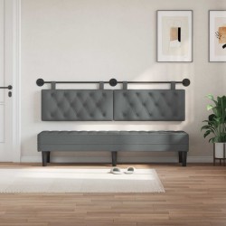 Tête de lit suspendue Gris foncé Tissu 634316634316