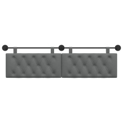 Tête de lit suspendue Gris foncé Tissu 634316634316