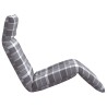 Transat pliant en tissu Oxford à carreaux gris 175 x 54 x 8,5 cm 634318634318