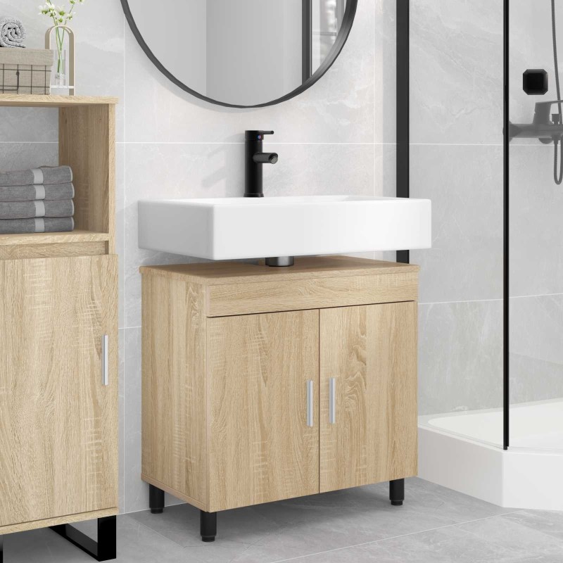 Unité de vanité de salle de bain Chêne Sonoma 60 x 35 x 60 cm 634319634319