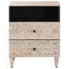 Armoire de lit Blanc 50 x 33 x 60 cm Bois de mangue massif 634320634320