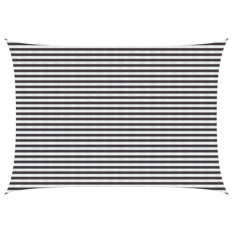 Voile d'ombre Anthracite et blanc 3,5 x 4,5 m HDPE 634321634321