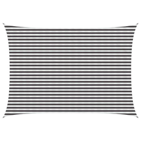 Voile d'ombre Anthracite et blanc 3,5 x 4,5 m HDPE 634321634321