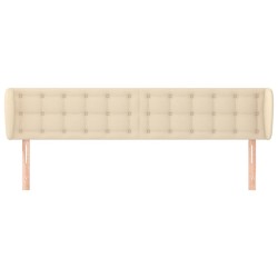Tête de lit avec oreilles Crème 183x23x78/88 cm Tissu 634323634323