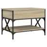 Table basse chêne sonoma 70x50x50 cm bois d'ingénierie et métal 634324634324