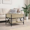 Table basse chêne sonoma 70x50x50 cm bois d'ingénierie et métal 634324634324