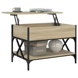 Table basse chêne sonoma 70x50x50 cm bois d'ingénierie et métal 634324634324